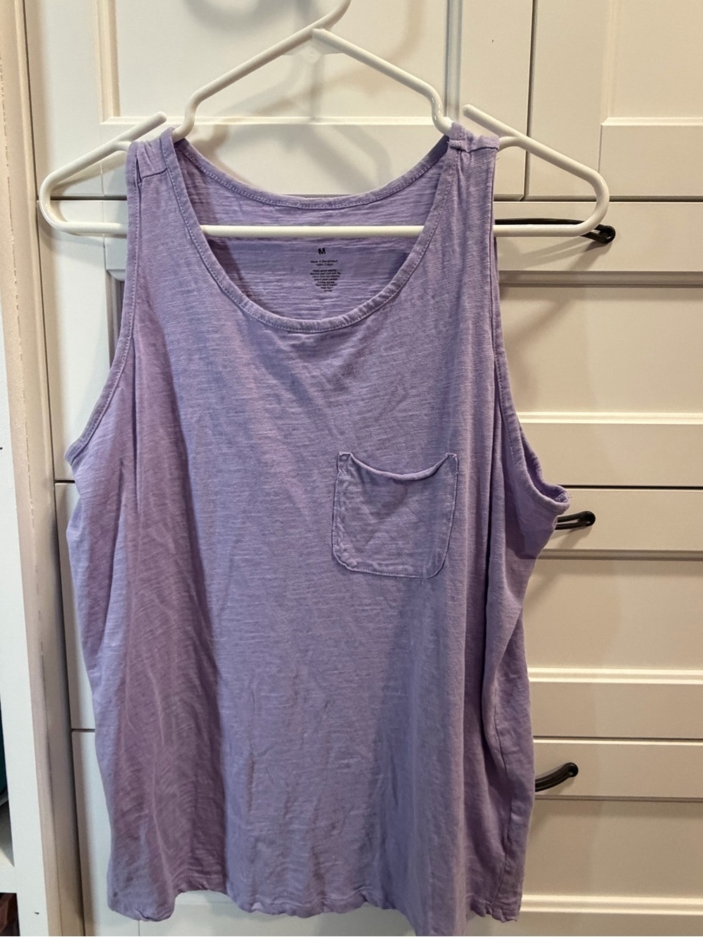 Sonoma Lavender Scoop Neck Tank with Chest Pocket